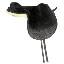 HKM Euroriding Fellsattel aus Lammwolle in Schwarz – Bild 1 von 2