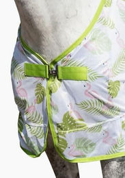 HKM Flamingo Fliegendecke Bunt Grün Pink 155 – Bild 1 von 3