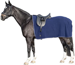 HKM Fliegendecke Cow für Pferde mit Halsteil Schwarz Weiß 135 cm – Bild 1 von 2