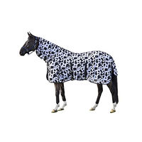 Produktbild von HKM Fliegendecke Cow Pferdedecke für Weide Stall und Paddock Schwarz Weiß