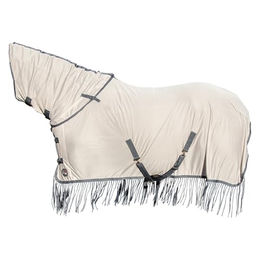 HKM Fliegendecke Fringes Style in Silber/Grau mit abnehmbarem Halsteil Größe 125 – Bild 1 von 2