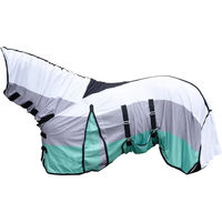 Produktbild von HKM Fliegendecke für Pferde mit Halsabdeckung Grün 145 cm