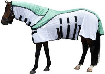 Produktbild von HKM Fliegendecke Light aus Polyester in Grün-Weiß