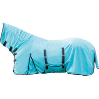 Produktbild von HKM Fliegendecke mit Halsteil für Pferde in Aqua Blau Größe 145