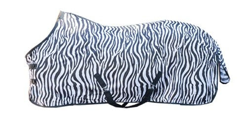 HKM Fliegendecke Zebra mit Kreuzgurt für Pferde 105 – Bild 1 von 7