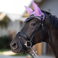 Produktbild von HKM Fliegenhaube Harbour Island für Warmblut in Schwarz-Silber
