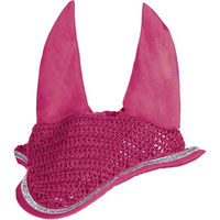 Produktbild von HKM Fliegenhaube Romy mit Glitzerrand aus Baumwolle in Pink für Shetty