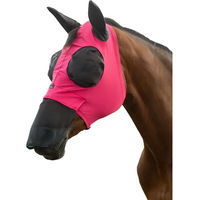 Produktbild von HKM Fliegenmaske für Pferde mit Nasenschutz in Rosa XL