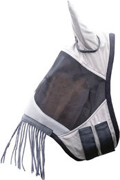 HKM Fliegenschutzmaske Pony mit Fringes in Grau und Silber – Bild 1 von 3