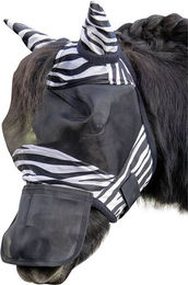 HKM Fliegenschutzmaske Pony Zebra Dunkelblau – Bild 1 von 4