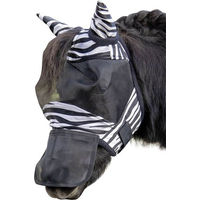 Produktbild von HKM Fliegenschutzmaske Pony Zebra Dunkelblau