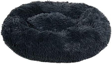 HKM Fluffy Hundebett aus Plüsch in Grau Größe S – Bild 1 von 2