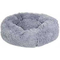 Produktbild von HKM Fluffy Hundebett aus Plüsch in Hellgrau 80cm x 25cm