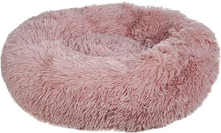 HKM Fluffy Hundebett aus Plüsch in Rosa Größe L – Bild 1 von 3