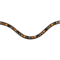 Produktbild von HKM Frontal Cherry Stirnriemen aus Leder in Rot Gelb Orange