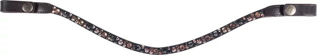 HKM Frontale für Pferd mit Sicherheitsdruckknopf in Rosegold Glamour Style aus Kunstleder – Bild 1 von 1