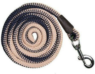 HKM Führstrick Aachen mit Karabinerhaken Dunkelblau/Beige 180 cm – Bild 1 von 1