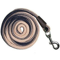 Produktbild von HKM Führstrick Aachen mit Karabinerhaken Dunkelblau/Beige 180 cm
