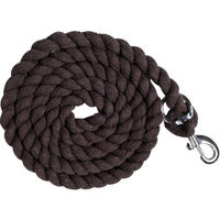 Produktbild von HKM Führstrick Cotton aus Baumwolle mit Karabinerhaken Dunkelbraun 180cm