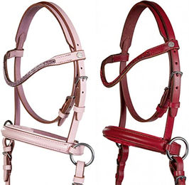 HKM Funny Horses 2 Gebisslose Trense für Mini-Shettys in Rot – Bild 1 von 4