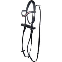 Produktbild von HKM Funny Horses Gebisslose Trense für Shetty aus Leder in Schwarz und Silber