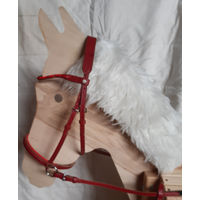 Produktbild von HKM Funny Horses Gebisslose Trense mit Zügeln für Holzpferde in Rot