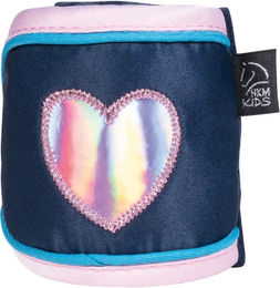 HKM Funny Horses Hearts Polobänder für Pferde Blau aus Polyester – Bild 1 von 1