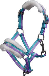 HKM Funny Horses Shetty Halfter aus Fleece in Blau oder Bunt oder Silber – Bild 1 von 1