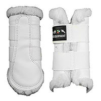 Produktbild von HKM Gamaschen Comfort aus Kunstleder mit Teddyfutter Weiß Größe S