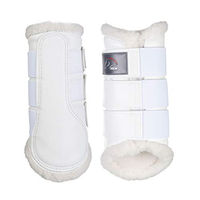 Produktbild von HKM Gamaschen Comfort aus Kunstleder mit Teddyfutter Weiß XL
