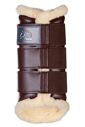 HKM Gamaschen Comfort mit Teddyfutter aus Kunstleder dunkelbraun XL – Bild 1 von 6