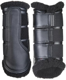 Produktbild von HKM Gamaschen Comfort mit Teddyfutter aus Kunstleder Schwarz XL