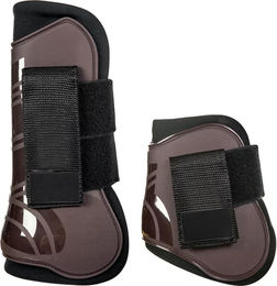 HKM Gamaschen Genua Vorderbeinschutz für Pferde aus Neopren Braun 4er Pack – Bild 1 von 1