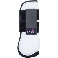 Produktbild von HKM Gamaschen Premium Beinschutz für Vorderbeine Weiß/Schwarz für Vollblut und Warmblut