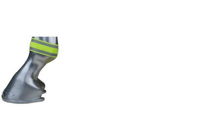 HKM Gamaschen Reflexbandage Gelb Silber – Bild 1 von 2