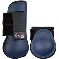 Produktbild von HKM Gamaschen und Streichkappen Classic 4er Set Beinschutz Dunkelblau für Warmblut