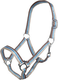 HKM Genf Nylonhalfter für Ponys in Braun Blau Beige – Bild 1 von 1