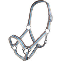 Produktbild von HKM Genf Nylonhalfter für Ponys in Braun Blau Beige