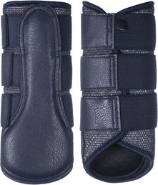 HKM Geschlossene Gamaschen Glitter Mesh für Pferde Blau Größe S – Bild 1 von 1