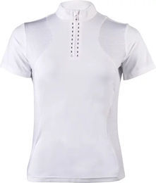 HKM Glam Turnierpolo Damen Weiß Größe S – Bild 1 von 1