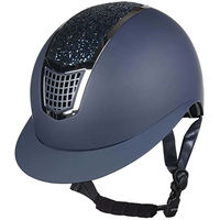 Produktbild von HKM Glamour Shield Reithelm Dunkelblau Silber 56-58 cm