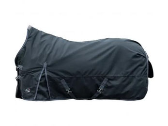 HKM Glasgow Highneckdecke Schwarz Größe 155 mit 1200D Stoff und 100g Wattefüllung – Bild 1 von 2