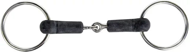 HKM Gummi-Simple-Zäume für Pferde in Schwarz und Silber – Bild 1 von 1