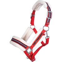 Produktbild von HKM Halfter Equine Sports Style für Warmblut aus Kunstleder in Blau mit Silber und Rot - 1 Stk.