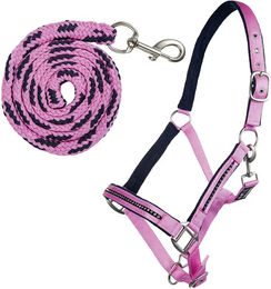 HKM Halfter für Pferde in Rosa mit Karabiner für Vollblut – Bild 1 von 1