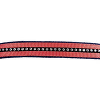 Produktbild von HKM Halfterset Crystal mit Karabinerstrick für Pony und Shetty in Rot/Dunkelblau