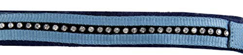 HKM Halfterset Crystal mit Strick und Karabiner für Shetty und Pony in Blau und Silber – Bild 1 von 3