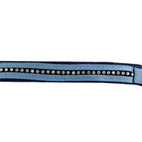 Produktbild von HKM Halfterset Crystal mit Strick und Karabiner für Shetty und Pony in Blau und Silber