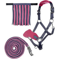 Produktbild von HKM Halfterset mit Fliegenfransen und Strick für Pferde Warmblut 180cm