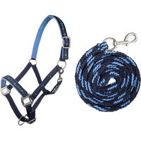 Produktbild von HKM Halsring für Pferde mit Longe und Karabiner in Blau